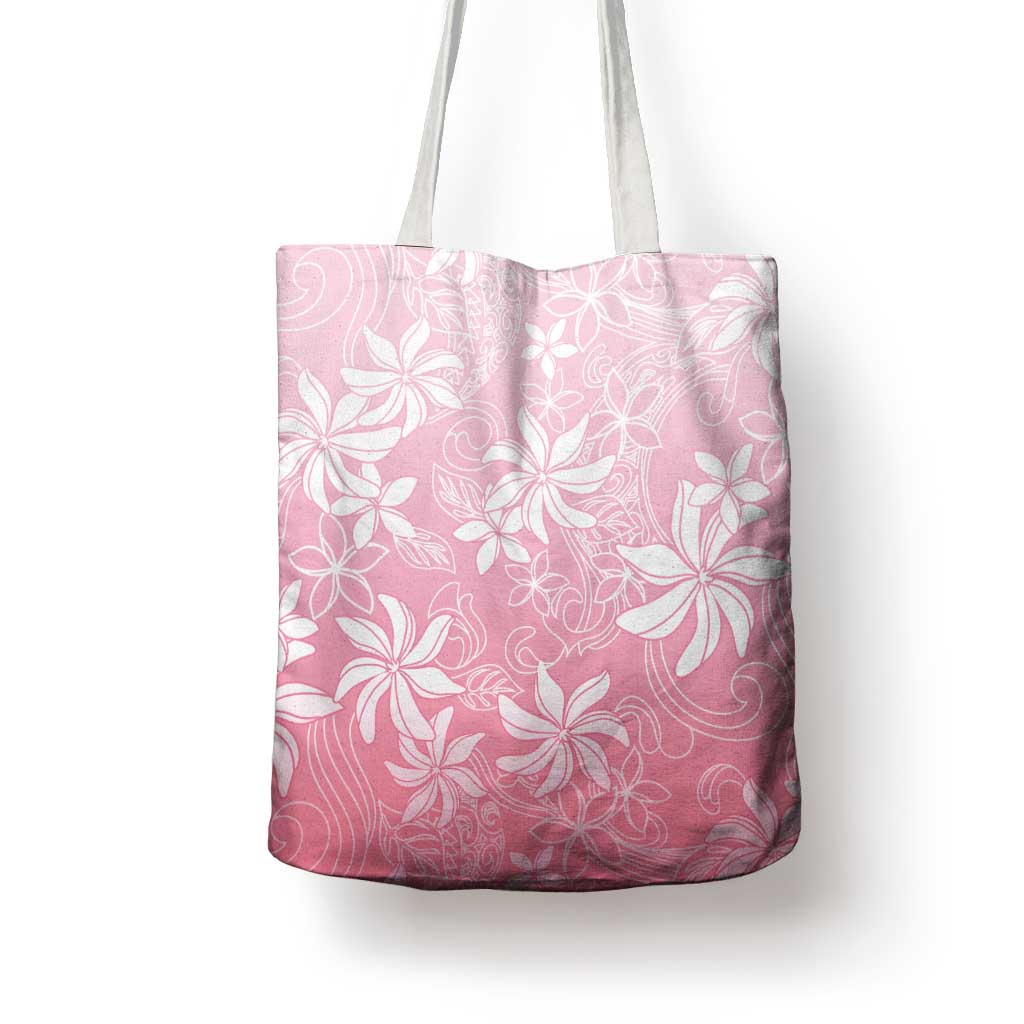 Tiare Tahiti Tote Bag Pink Polynesia Motifs - Polynesian Pride