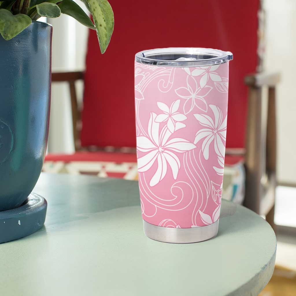 Tiare Tahiti Tumbler Cup Pink Polynesia Motifs - Polynesian Pride