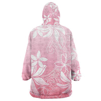 Tiare Tahiti Wearable Blanket Hoodie Pink Polynesia Motifs LT05 - Polynesian Pride