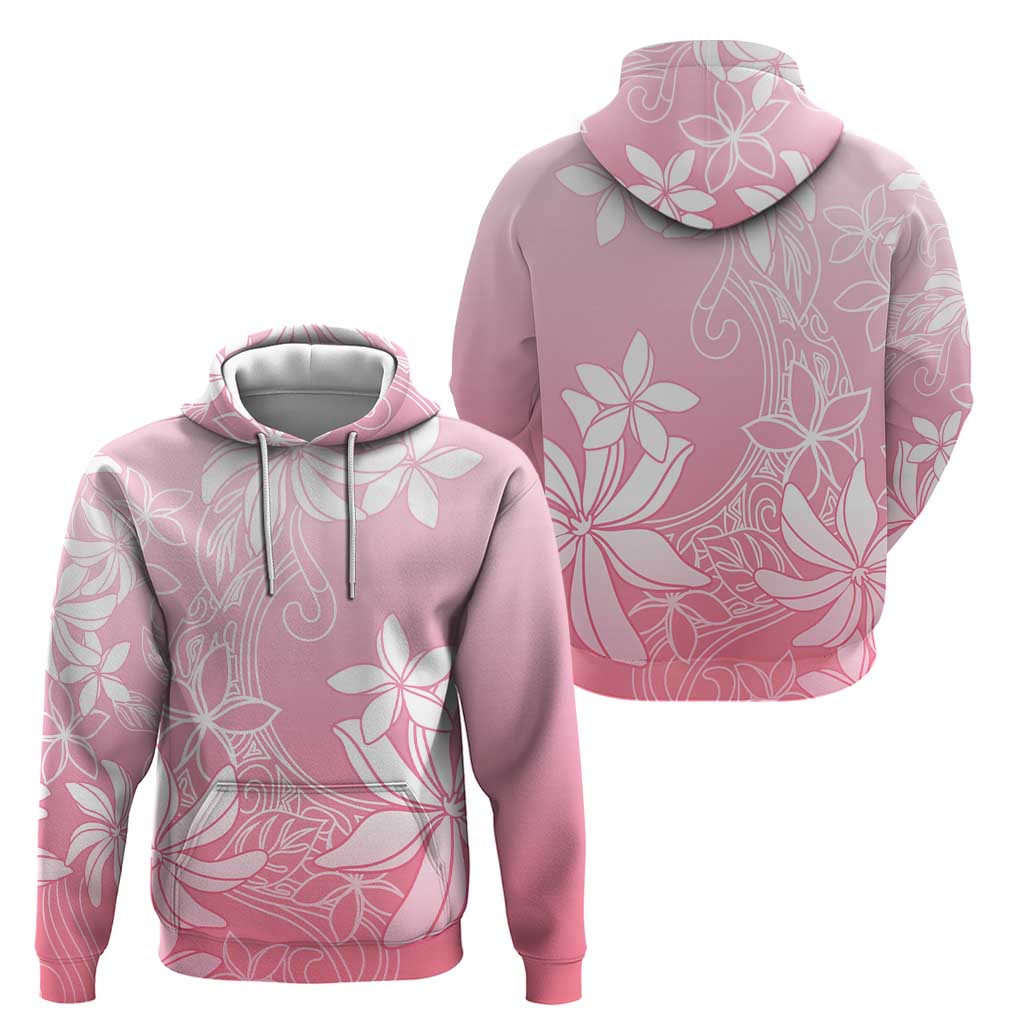 Tiare Tahiti Zip Hoodie Pink Polynesia Motifs - Polynesian Pride