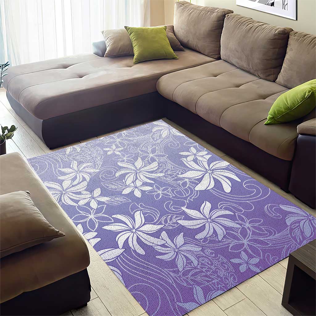 Tiare Tahiti Area Rug Purple Polynesia Motifs - Polynesian Pride