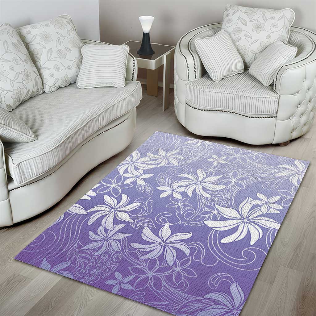Tiare Tahiti Area Rug Purple Polynesia Motifs - Polynesian Pride
