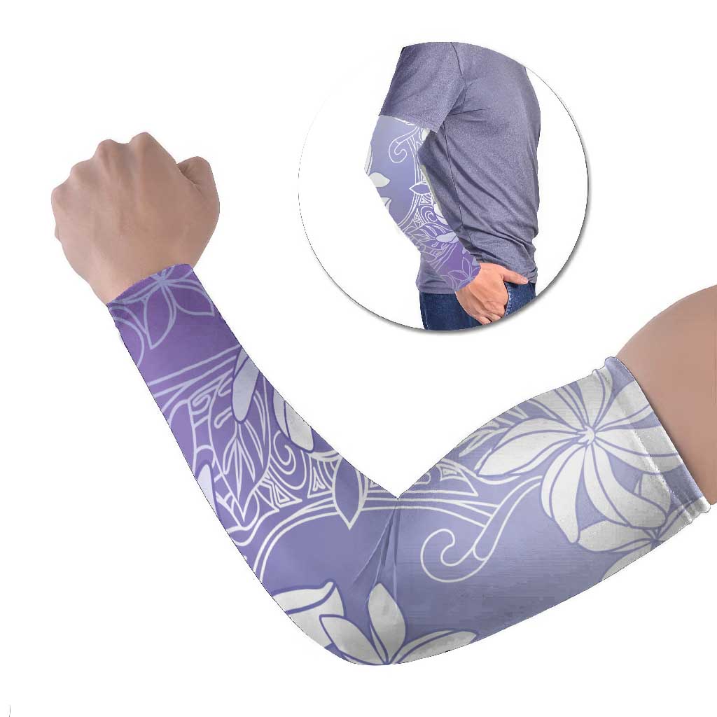 Tiare Tahiti Arm Sleeves Purple Polynesia Motifs - Polynesian Pride