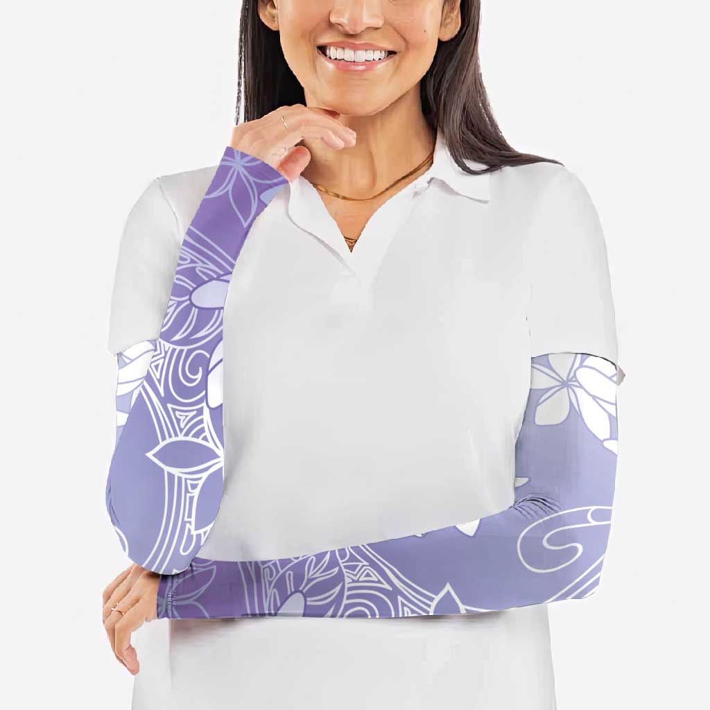 Tiare Tahiti Arm Sleeves Purple Polynesia Motifs - Polynesian Pride