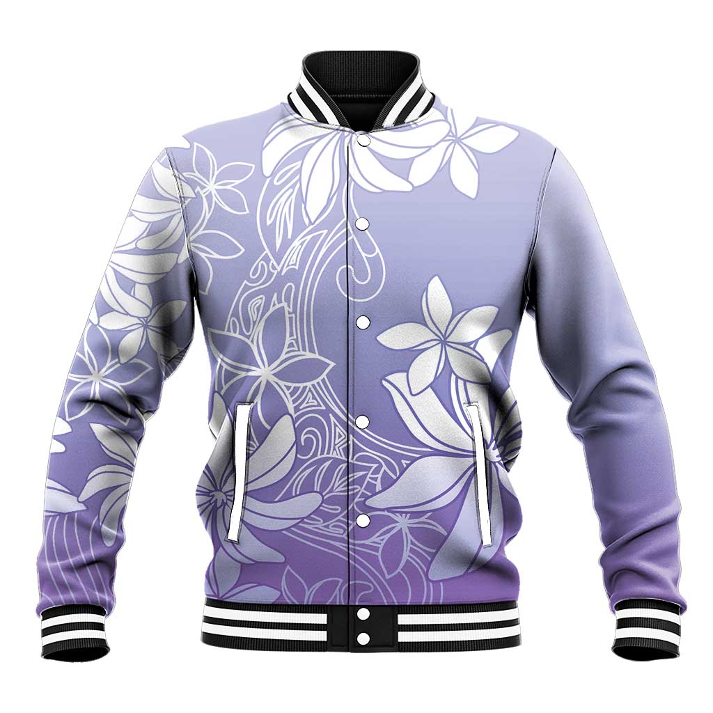 Tiare Tahiti Baseball Jacket Purple Polynesia Motifs LT05 Unisex Purple - Polynesian Pride