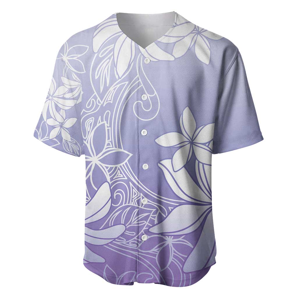 Tiare Tahiti Baseball Jersey Purple Polynesia Motifs - Polynesian Pride
