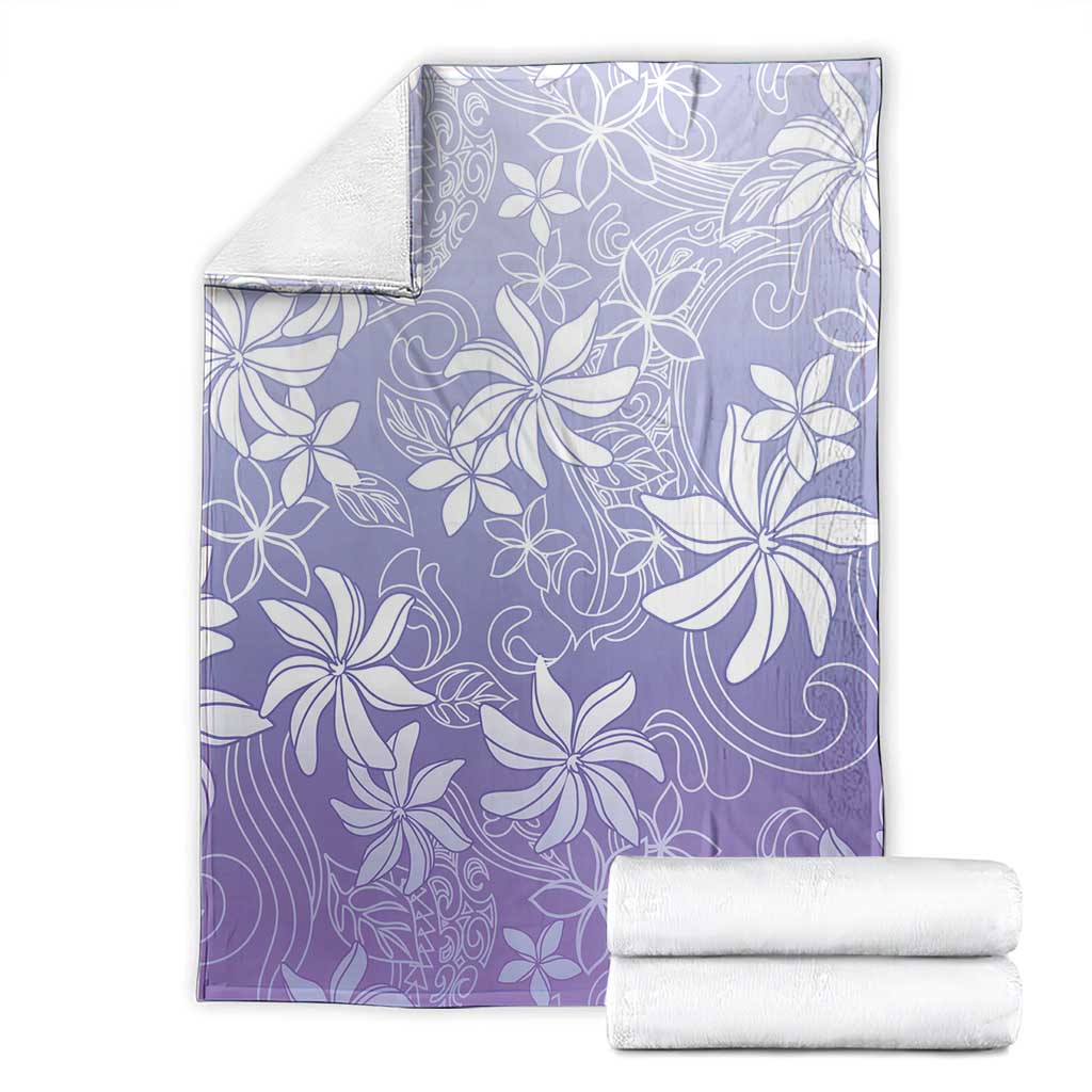 Tiare Tahiti Blanket Purple Polynesia Motifs - Polynesian Pride