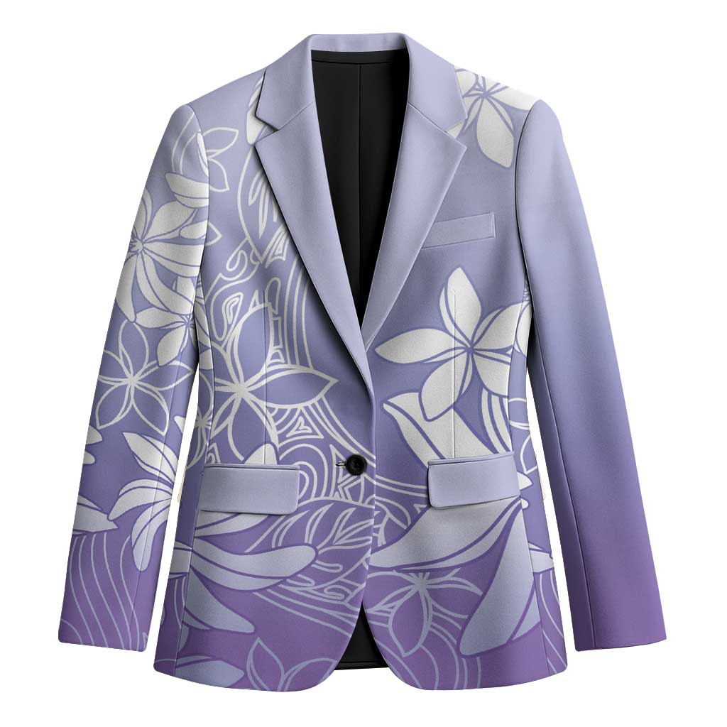 Tiare Tahiti Blazer Purple Polynesia Motifs LT05 Unisex Purple - Polynesian Pride