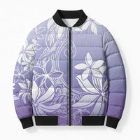 Tiare Tahiti Bomber Puffer Jacket Purple Polynesia Motifs LT05 Unisex Purple - Polynesian Pride