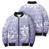 Tiare Tahiti Bomber Puffer Jacket Purple Polynesia Motifs LT05 - Polynesian Pride