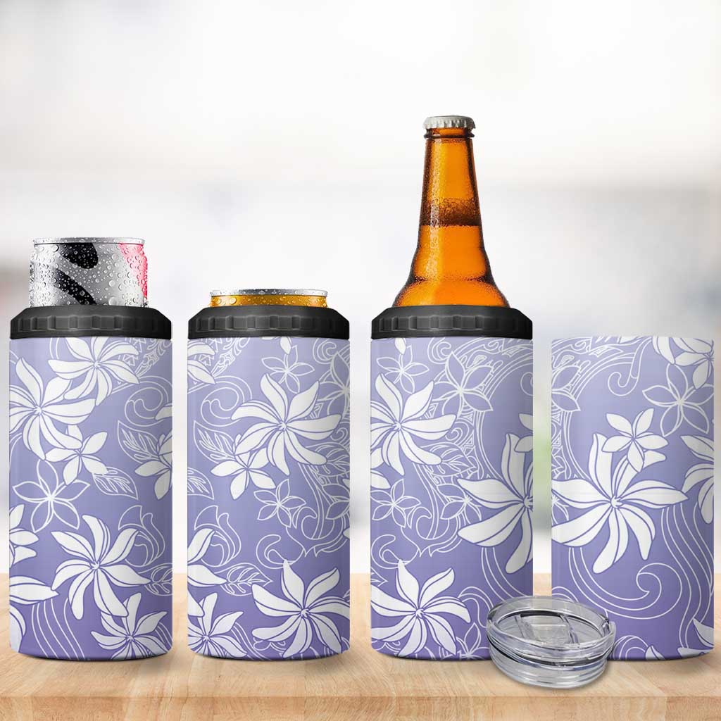 Tiare Tahiti 4 in 1 Can Cooler Tumbler Purple Polynesia Motifs - Polynesian Pride