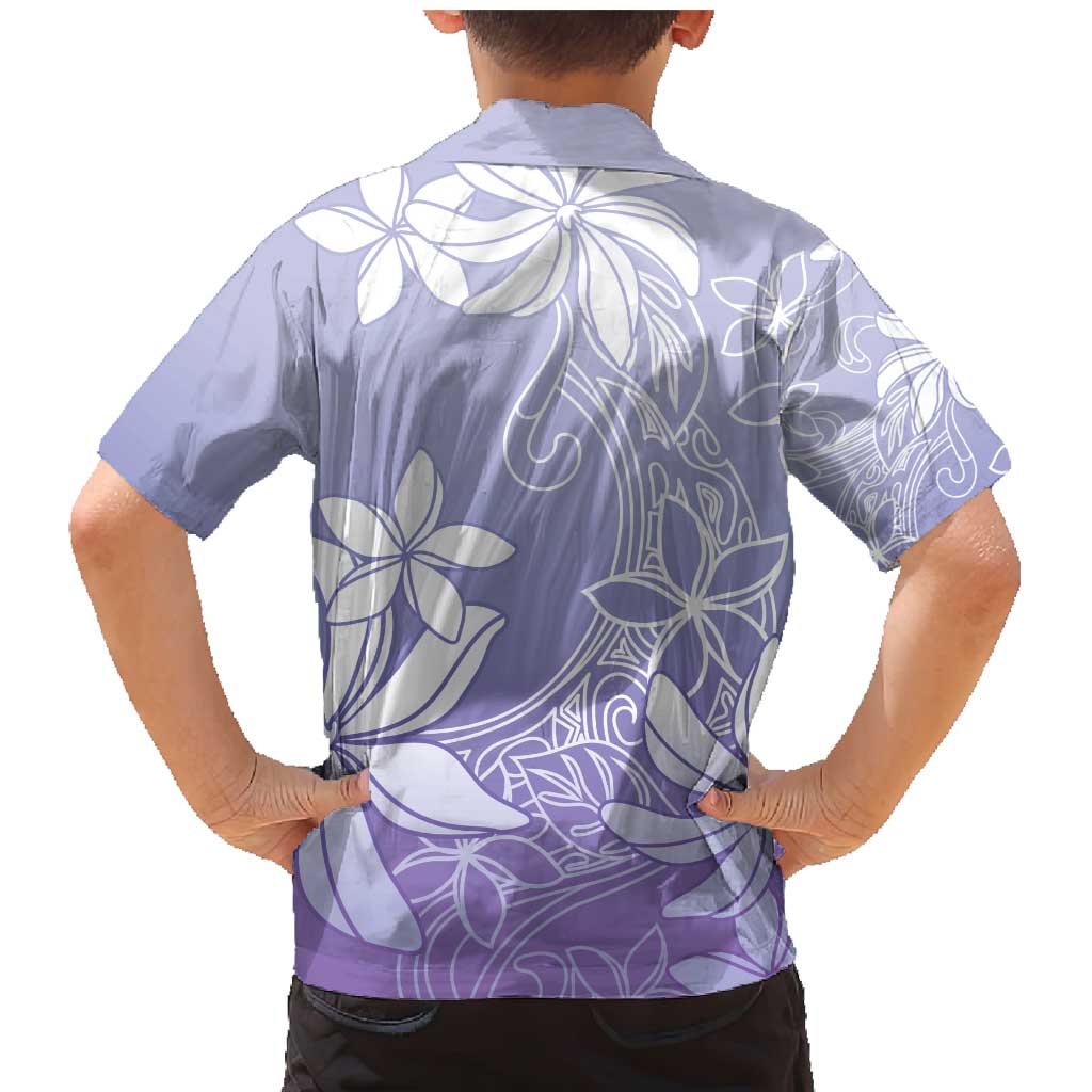 Tiare Tahiti Family Matching Mermaid Dress and Hawaiian Shirt Purple Polynesia Motifs - Polynesian Pride