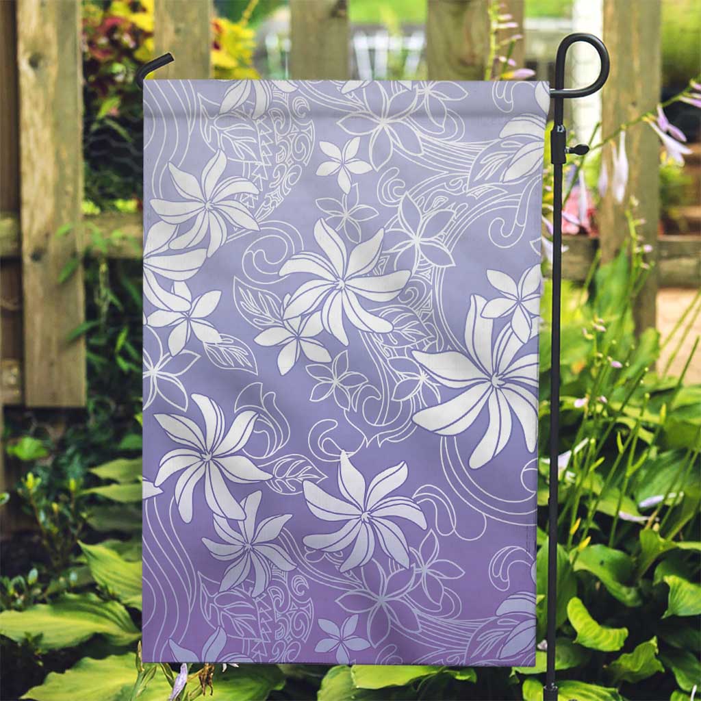 Tiare Tahiti Garden Flag Purple Polynesia Motifs - Polynesian Pride