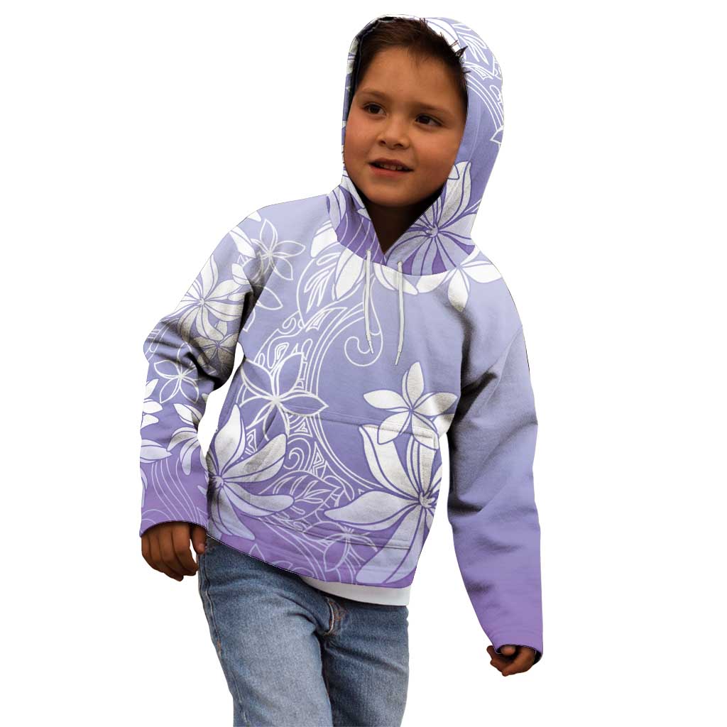 Tiare Tahiti Kid Hoodie Purple Polynesia Motifs - Polynesian Pride