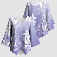 Tiare Tahiti Kimono Sleeve Blouse Purple Polynesia Motifs LT05 - Polynesian Pride