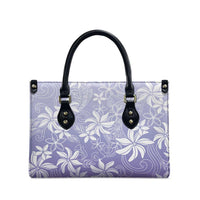Tiare Tahiti Leather Bag Purple Polynesia Motifs - Polynesian Pride