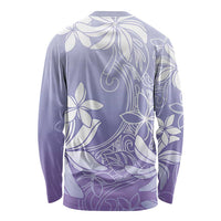 Tiare Tahiti Long Sleeve Shirt Purple Polynesia Motifs LT05 - Polynesian Pride