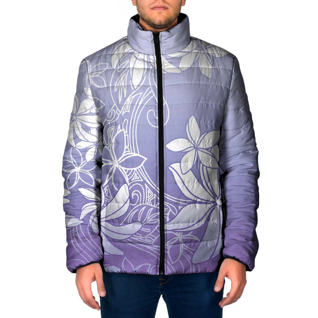 Tiare Tahiti Padded Jacket Purple Polynesia Motifs LT05 Men Purple - Polynesian Pride