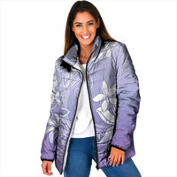 Tiare Tahiti Padded Jacket Purple Polynesia Motifs LT05 Women Purple - Polynesian Pride