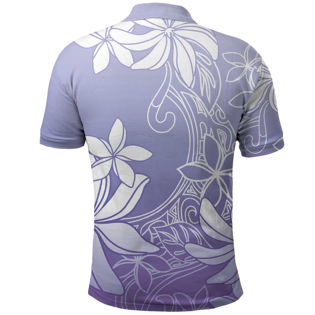Tiare Tahiti Polo Shirt Purple Polynesia Motifs - Polynesian Pride