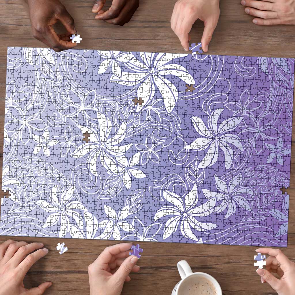 Tiare Tahiti Puzzle Purple Polynesia Motifs LT05 - Polynesian Pride