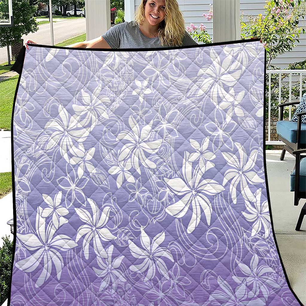 Tiare Tahiti Quilt Purple Polynesia Motifs - Polynesian Pride