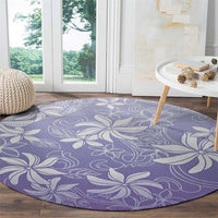 Tiare Tahiti Round Carpet Purple Polynesia Motifs - Polynesian Pride