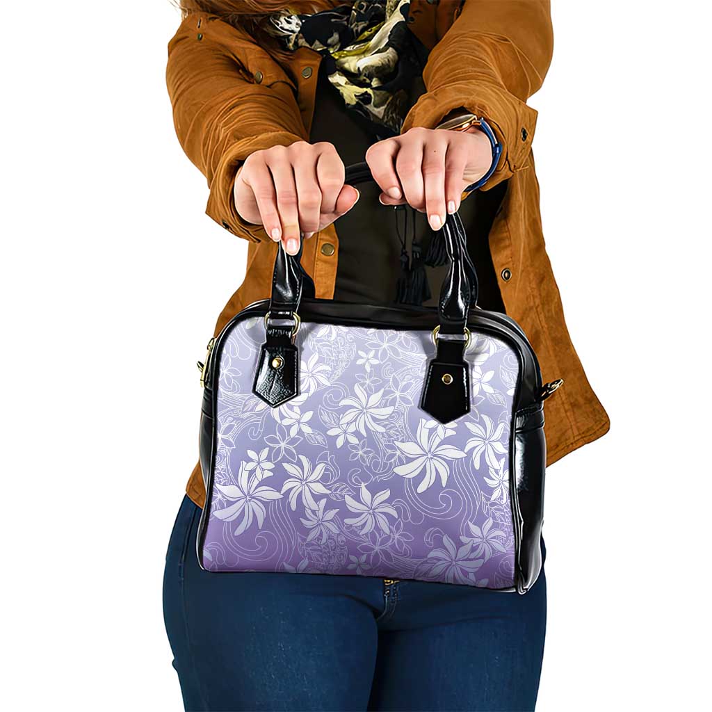 Tiare Tahiti Shoulder Handbag Purple Polynesia Motifs - Polynesian Pride