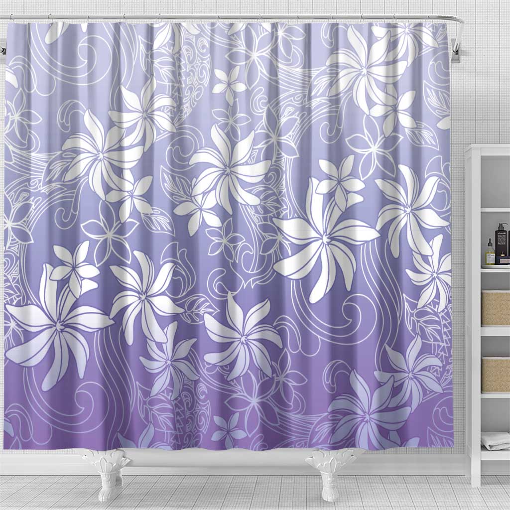 Tiare Tahiti Shower Curtain Purple Polynesia Motifs - Polynesian Pride
