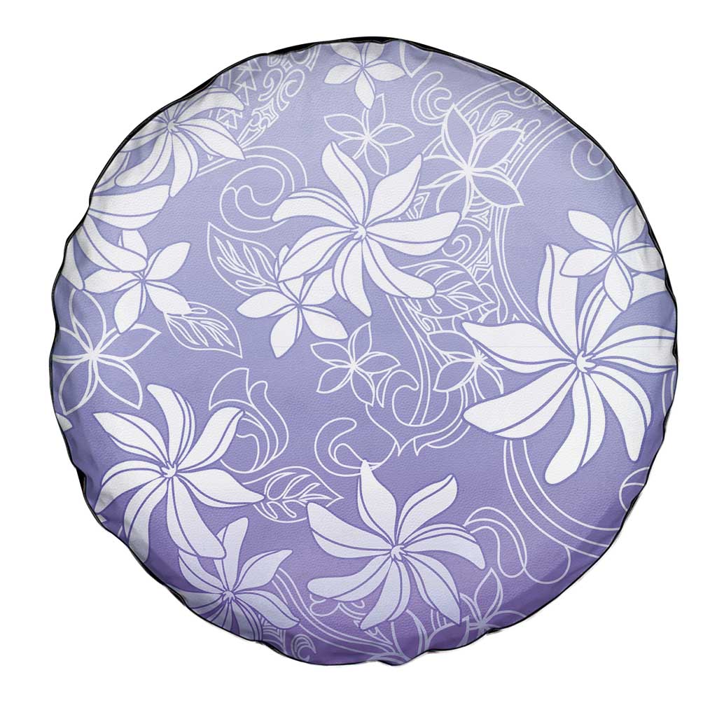 Tiare Tahiti Spare Tire Cover Purple Polynesia Motifs - Polynesian Pride