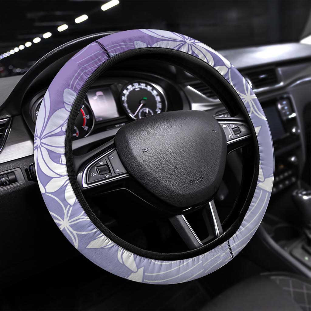 Tiare Tahiti Steering Wheel Cover Purple Polynesia Motifs LT05 Universal Fit Purple - Polynesian Pride
