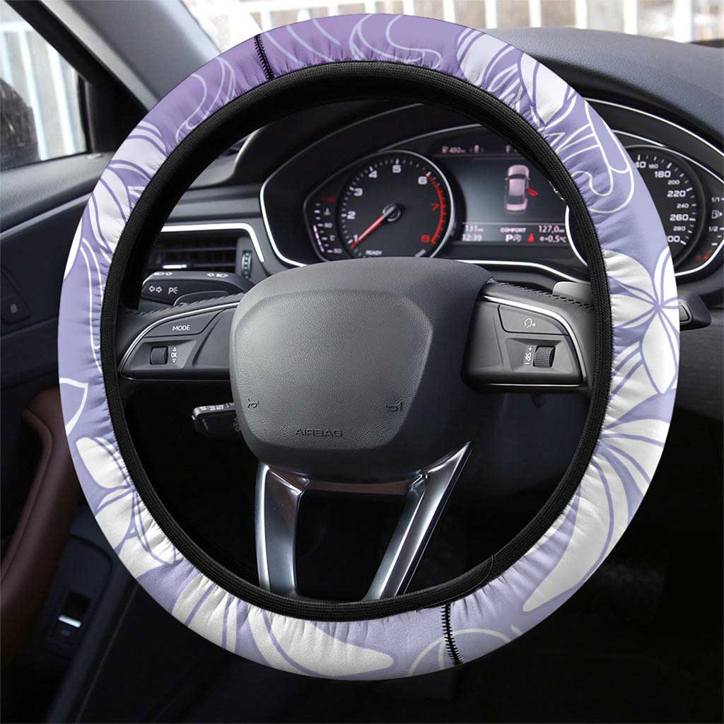 Tiare Tahiti Steering Wheel Cover Purple Polynesia Motifs LT05 - Polynesian Pride