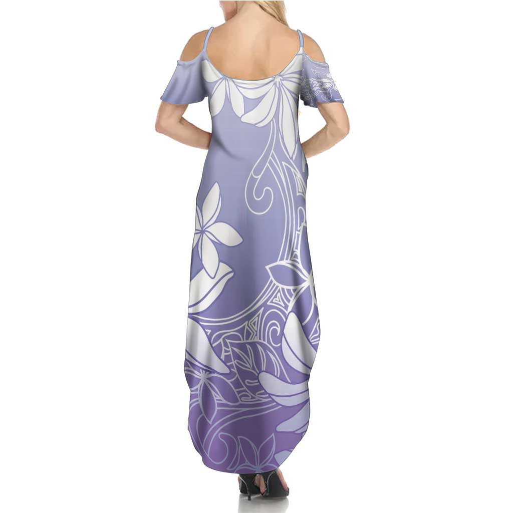 Tiare Tahiti Summer Maxi Dress Purple Polynesia Motifs LT05 - Polynesian Pride