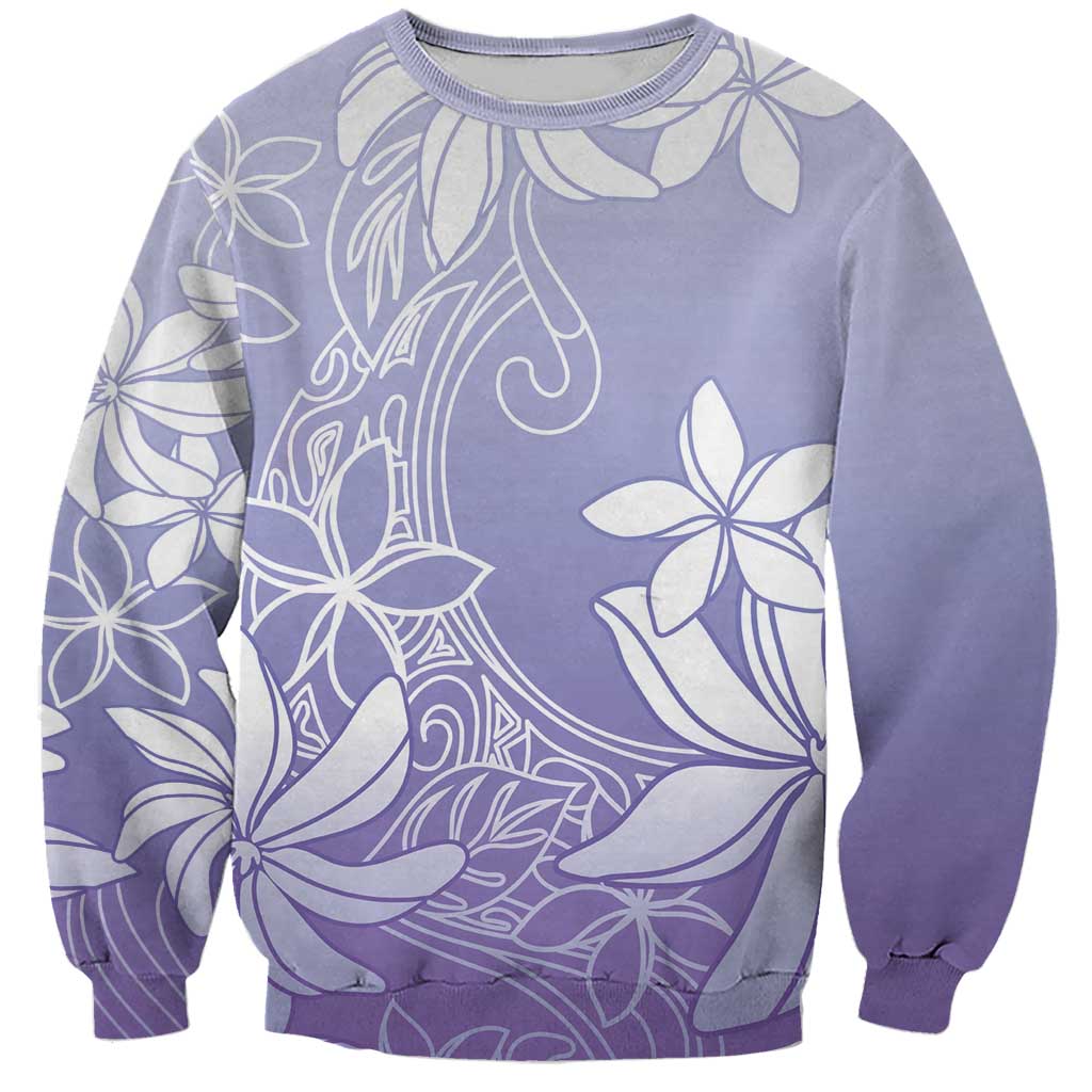 Tiare Tahiti Sweatshirt Purple Polynesia Motifs LT05 Unisex Purple - Polynesian Pride