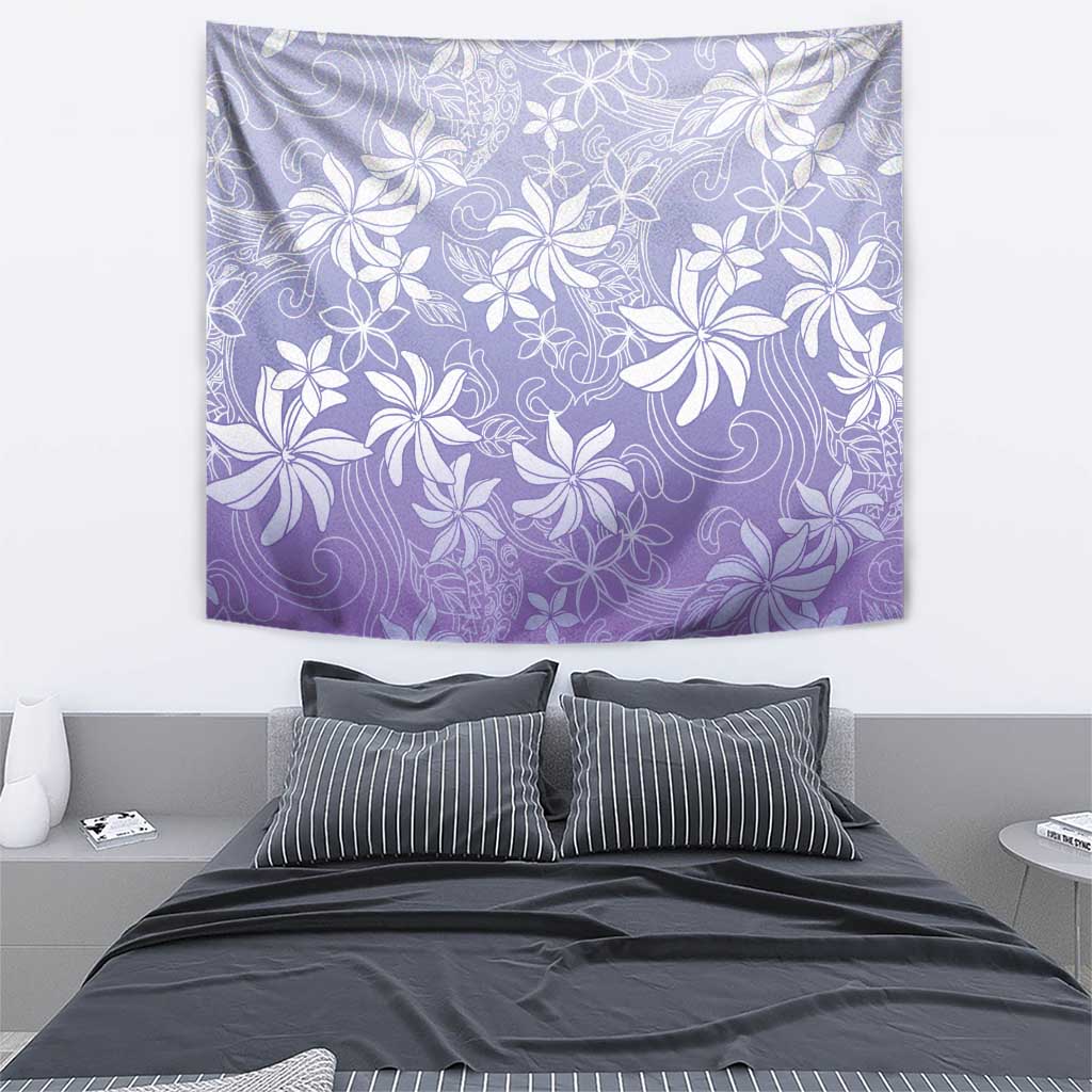 Tiare Tahiti Tapestry Purple Polynesia Motifs - Polynesian Pride