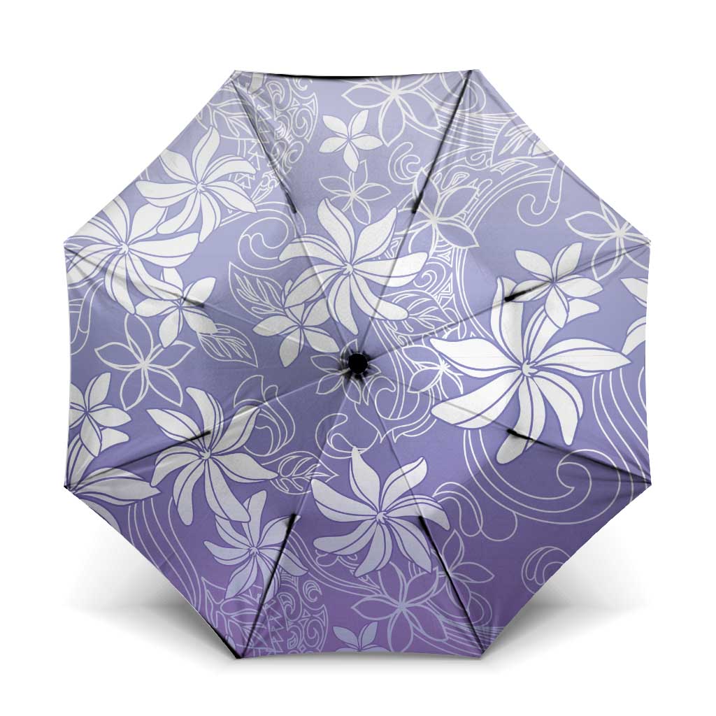 Tiare Tahiti Umbrella Purple Polynesia Motifs - Polynesian Pride