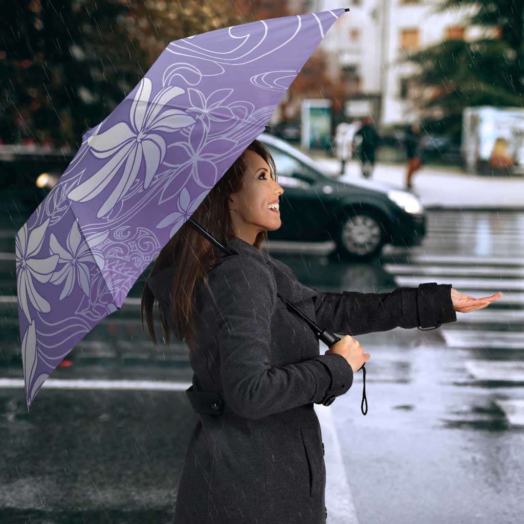Tiare Tahiti Umbrella Purple Polynesia Motifs - Polynesian Pride