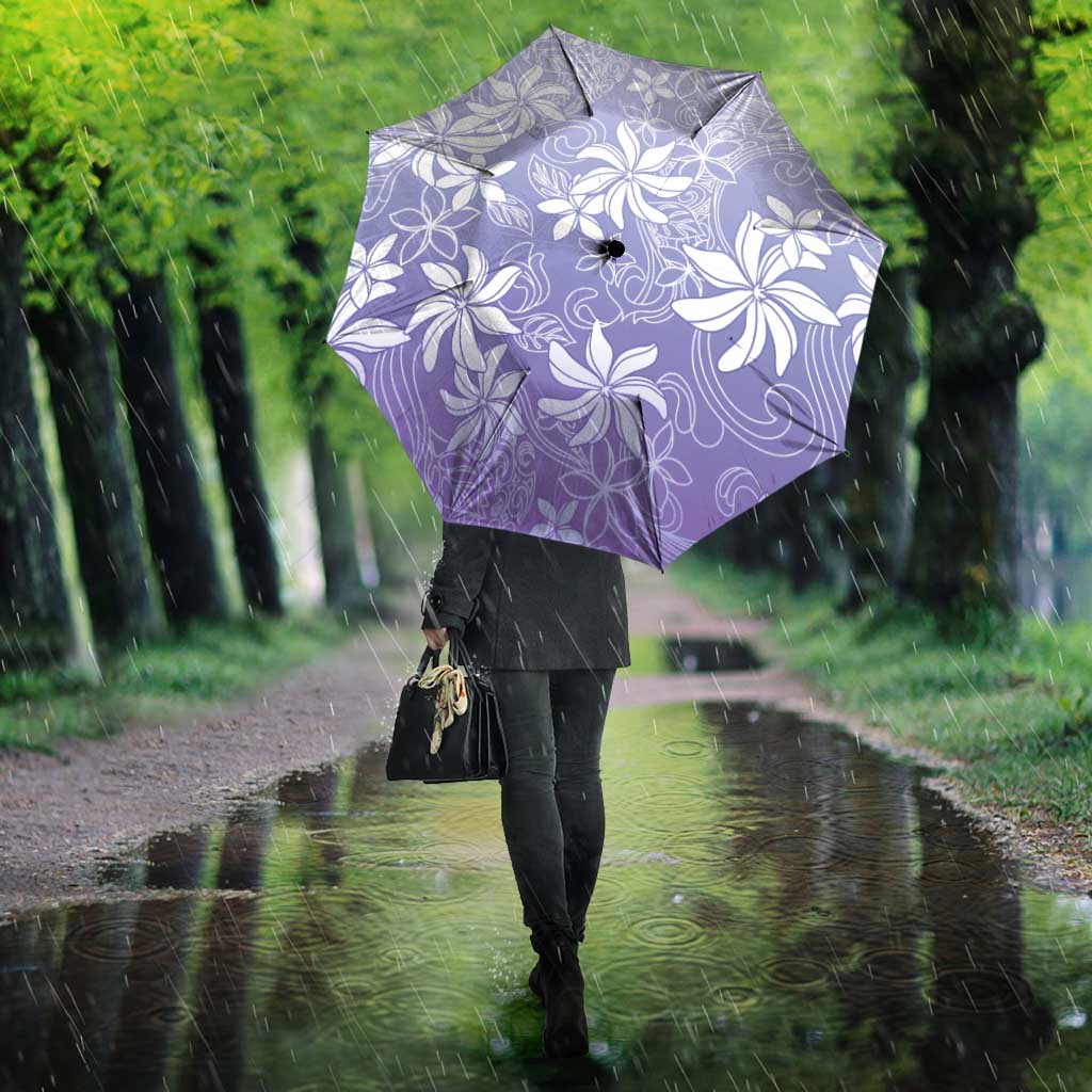 Tiare Tahiti Umbrella Purple Polynesia Motifs - Polynesian Pride