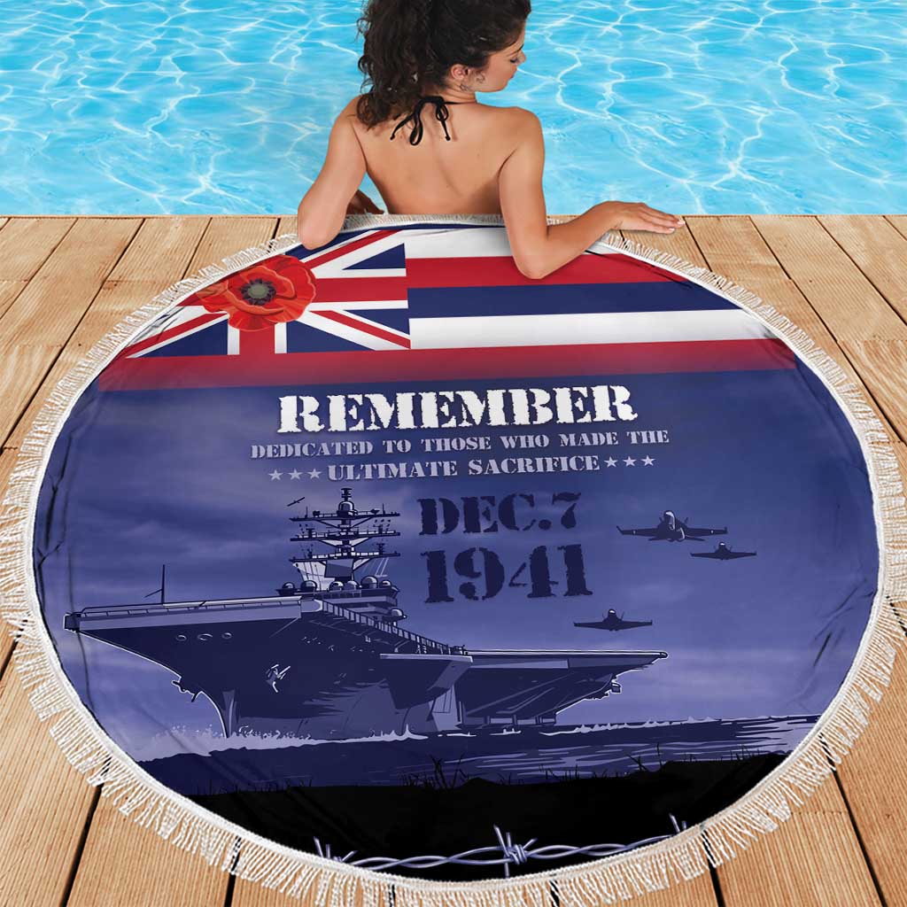 Hawaii Pearl Harbor Remembrance Day Beach Blanket Flag Style LT05 - Polynesian Pride