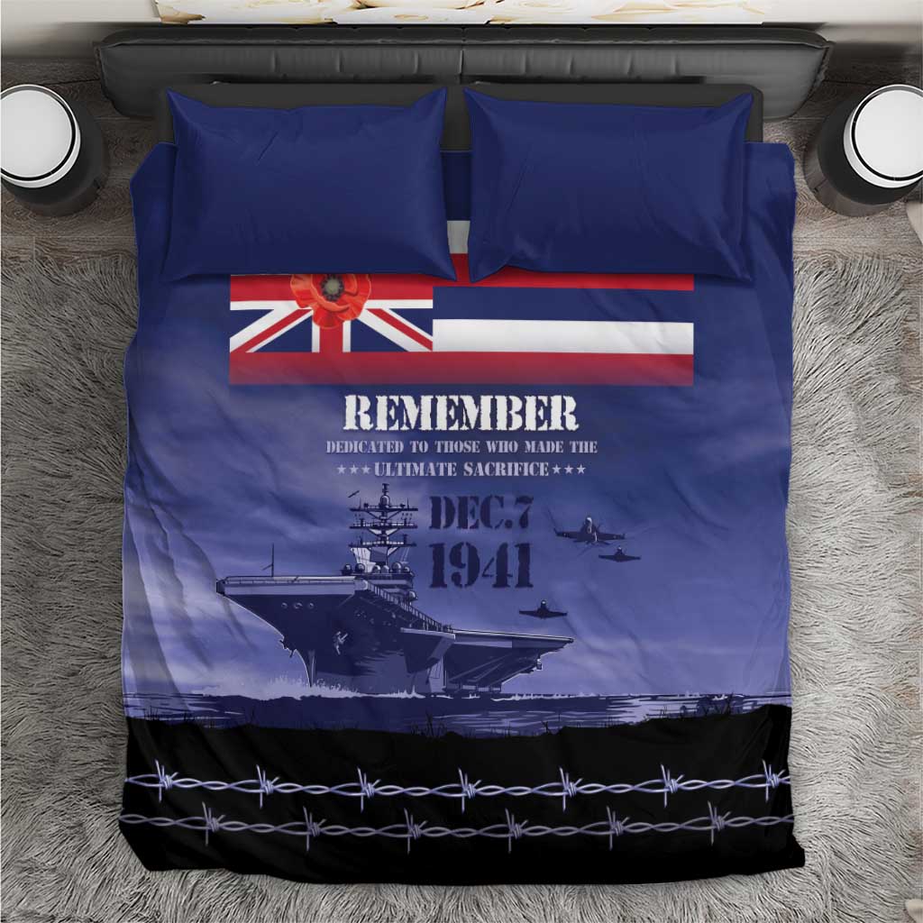 Hawaii Pearl Harbor Remembrance Day Bedding Set Flag Style