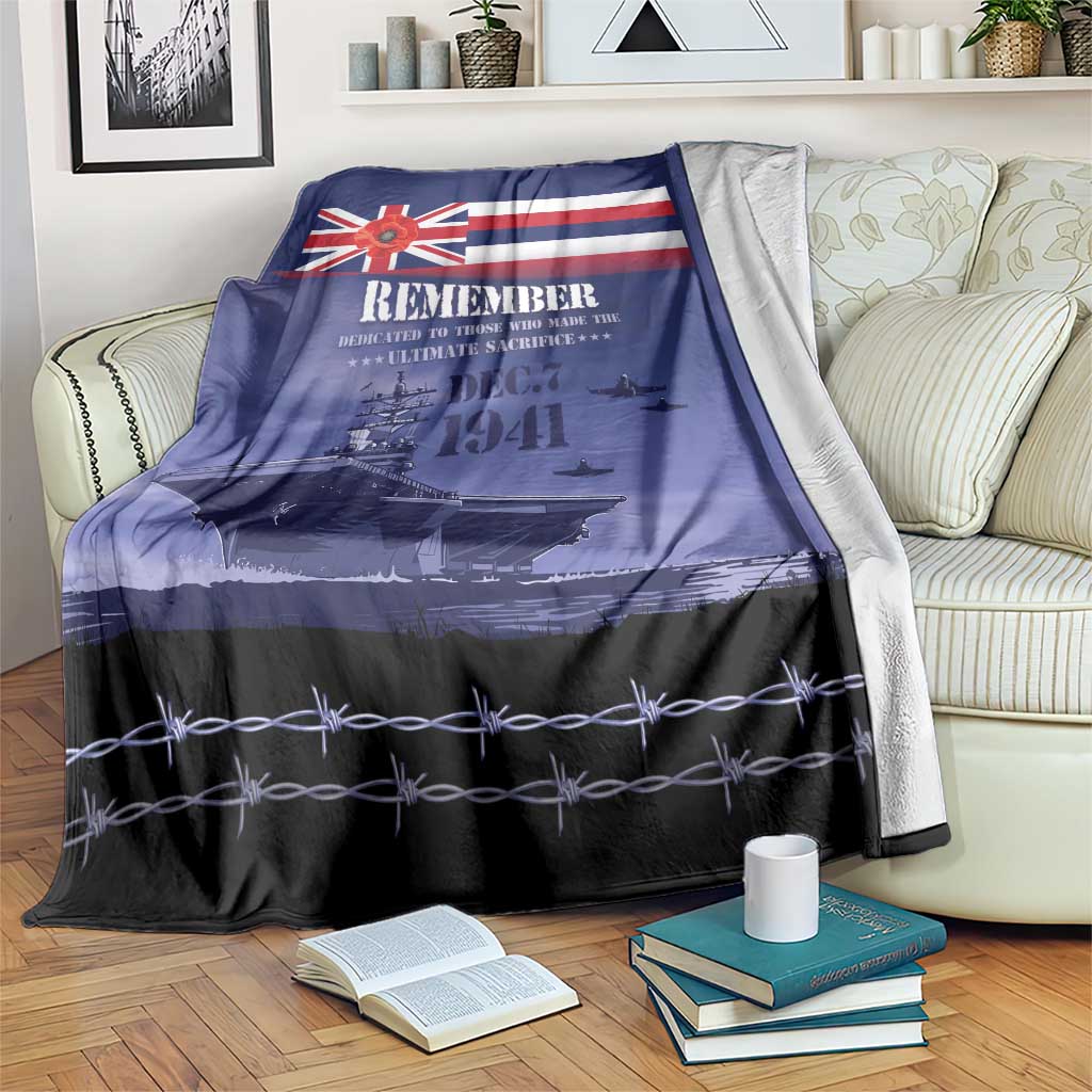 Hawaii Pearl Harbor Remembrance Day Blanket Flag Style