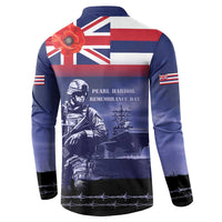 Hawaii Pearl Harbor Remembrance Day Button Sweatshirt Flag Style LT05 - Polynesian Pride