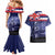 Hawaii Pearl Harbor Remembrance Day Couples Matching Mermaid Dress and Hawaiian Shirt Flag Style