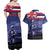 Hawaii Pearl Harbor Remembrance Day Couples Matching Off Shoulder Maxi Dress and Hawaiian Shirt Flag Style