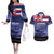 Hawaii Pearl Harbor Remembrance Day Couples Matching Off The Shoulder Long Sleeve Dress and Hawaiian Shirt Flag Style