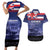 Hawaii Pearl Harbor Remembrance Day Couples Matching Short Sleeve Bodycon Dress and Hawaiian Shirt Flag Style