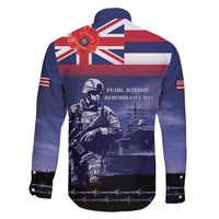 Hawaii Pearl Harbor Remembrance Day Family Matching Long Sleeve Bodycon Dress and Hawaiian Shirt Flag Style