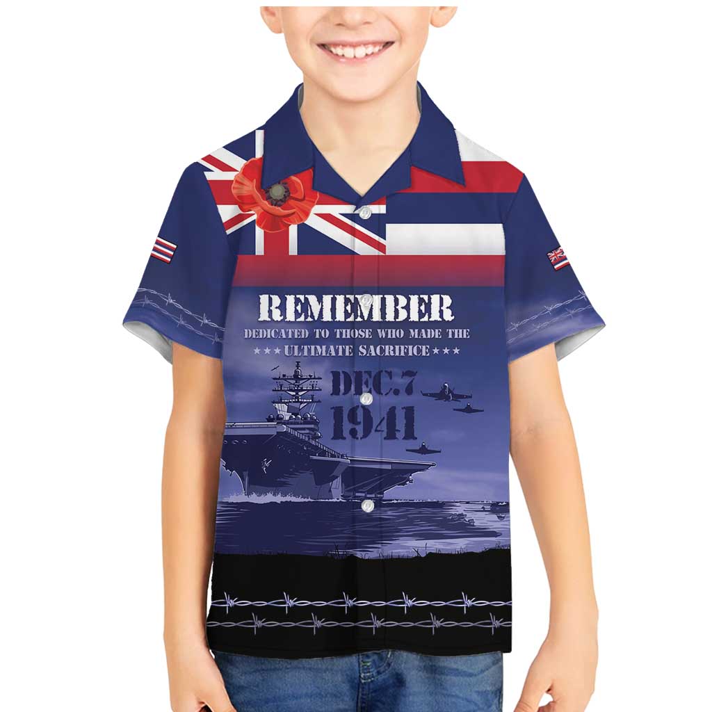 Hawaii Pearl Harbor Remembrance Day Family Matching Mermaid Dress and Hawaiian Shirt Flag Style
