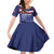 Hawaii Pearl Harbor Remembrance Day Family Matching Off Shoulder Short Dress and Hawaiian Shirt Flag Style
