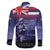 Hawaii Pearl Harbor Remembrance Day Family Matching Off Shoulder Short Dress and Hawaiian Shirt Flag Style